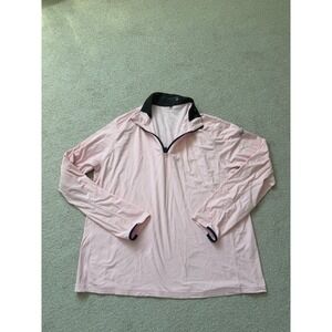 Greyson Performance Quarter Zip Mens Size XL Pink Siasconset Logo Pullover